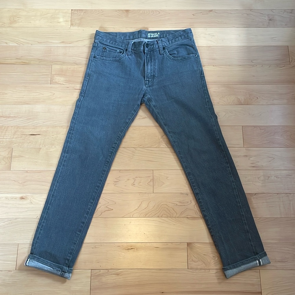 Uniqlo Skinny Fit Selvedge Gray Denim 31x29